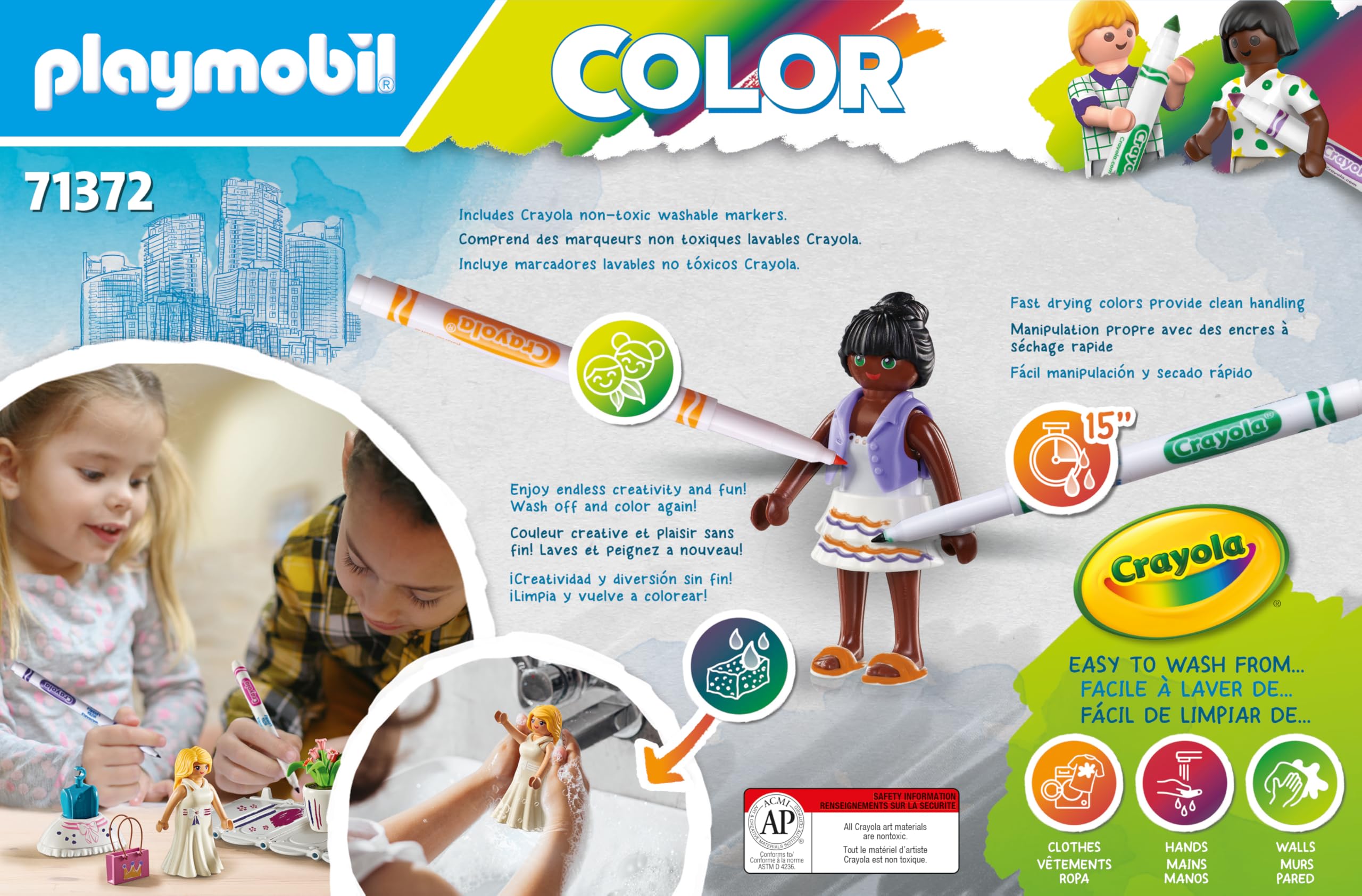 Playmobil Color 71372 Fashion Boutique gioco creativo pennarelli