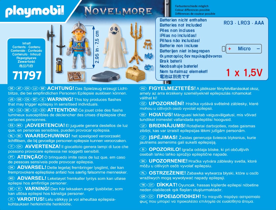 Playmobil Novelmore 71797 fantasma luminoso e cavaliere