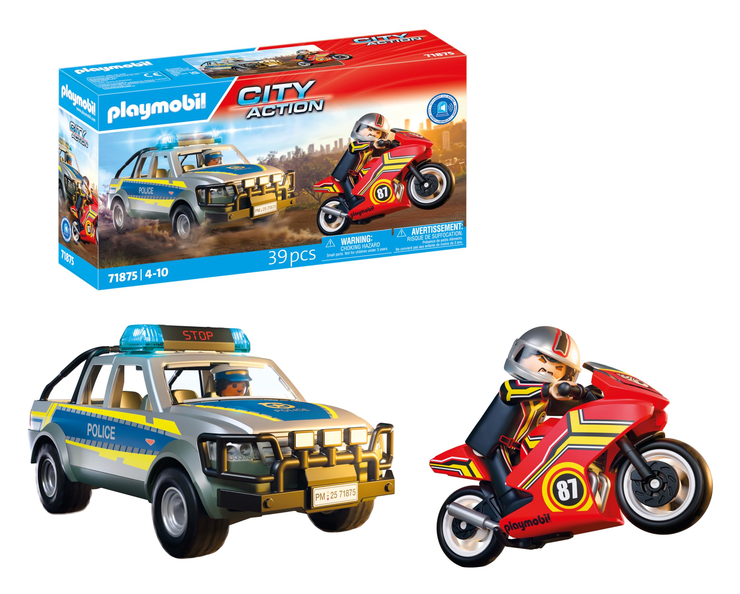Playmobil City Action 6878 playset Blocco stradale 48 pezzi