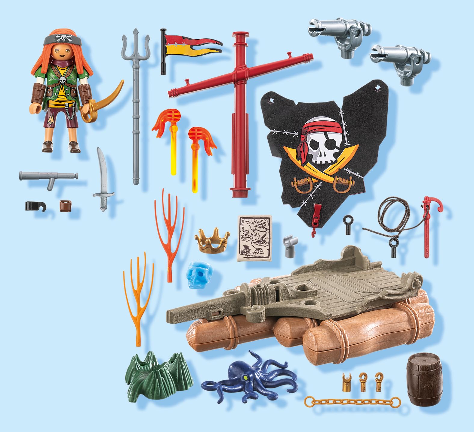 Playmobil Pirates 71794 zattera dei pirati playset con pirata