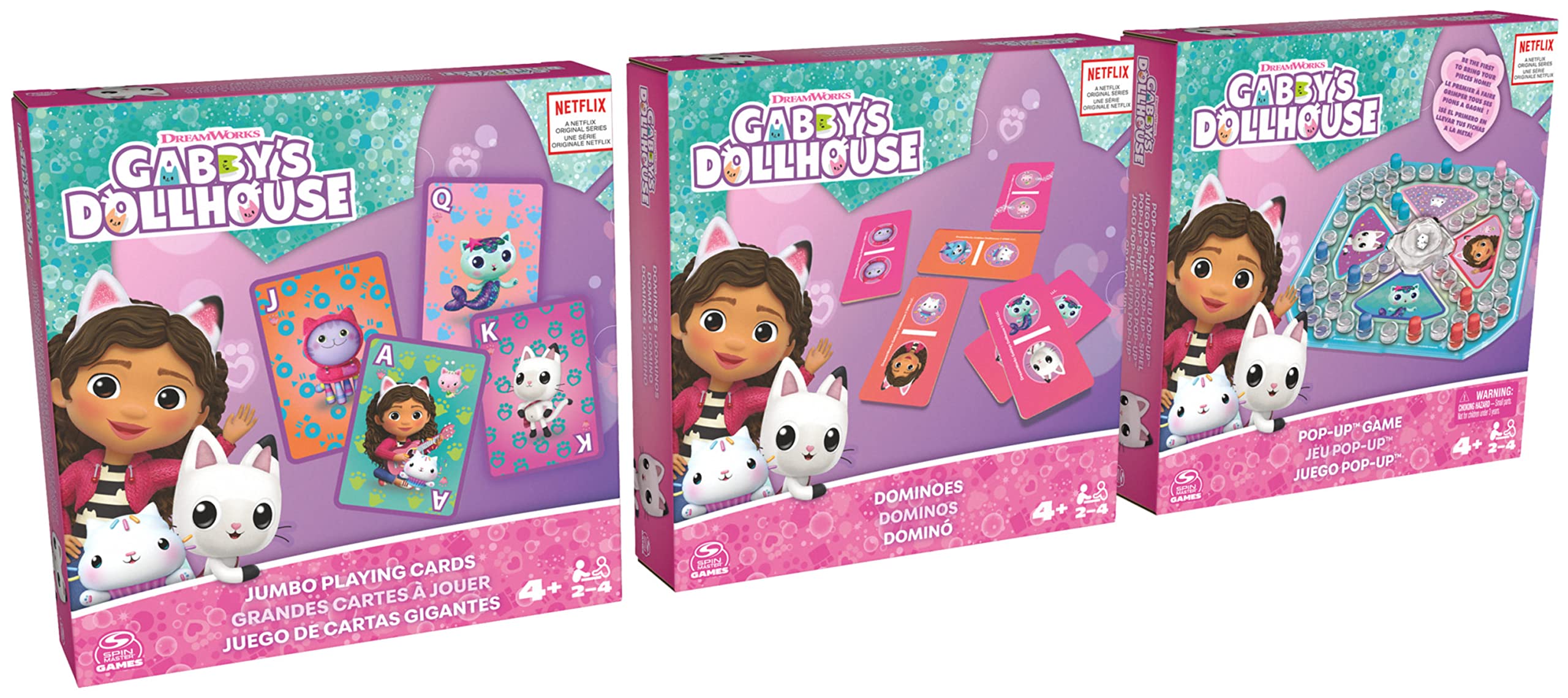 Spin Master Gabby Set 3 Giochi da Tavolo Casa Bambole 4+ Anni