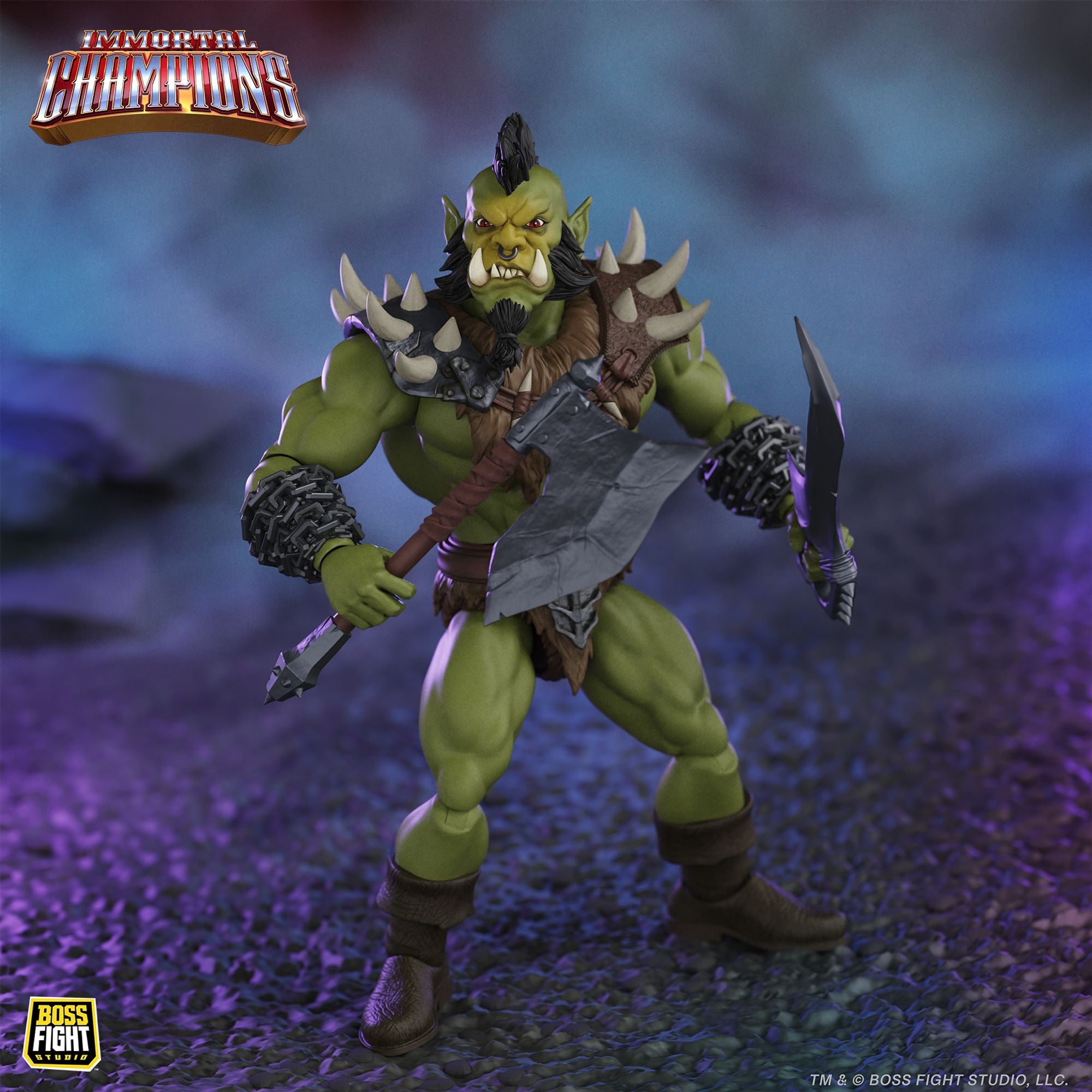 Boss Fight Studio Orc Warrior Chieftain action figure fantasy