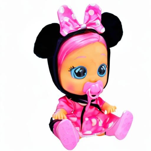 IMC Cry Babies Dressy Minnie Bambola Interattiva 30 cm Rosa