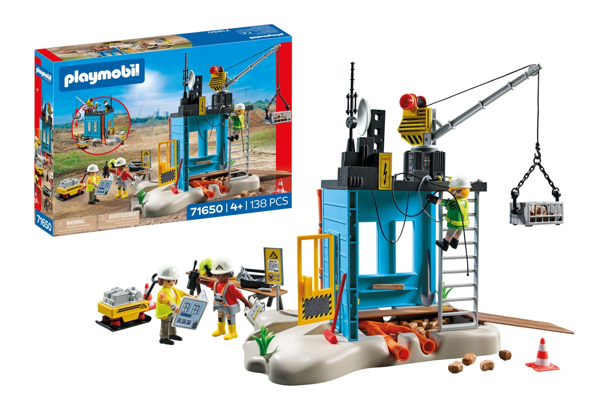 PLAYMOBIL Action Heroes 71650 cantiere edile 138 pezzi