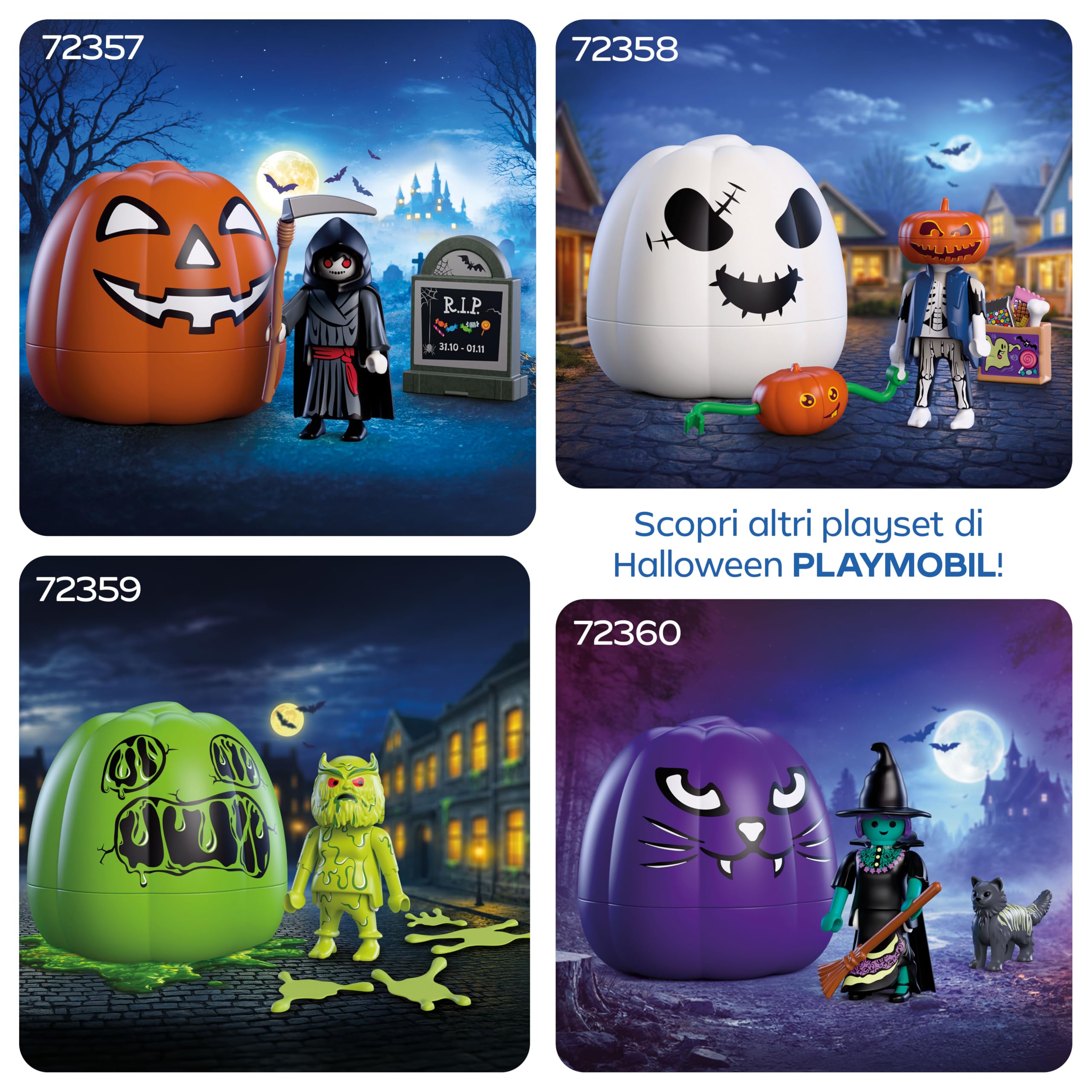 PLAYMOBIL Fantasy 72358 zucca Halloween testa di zucca luminosa