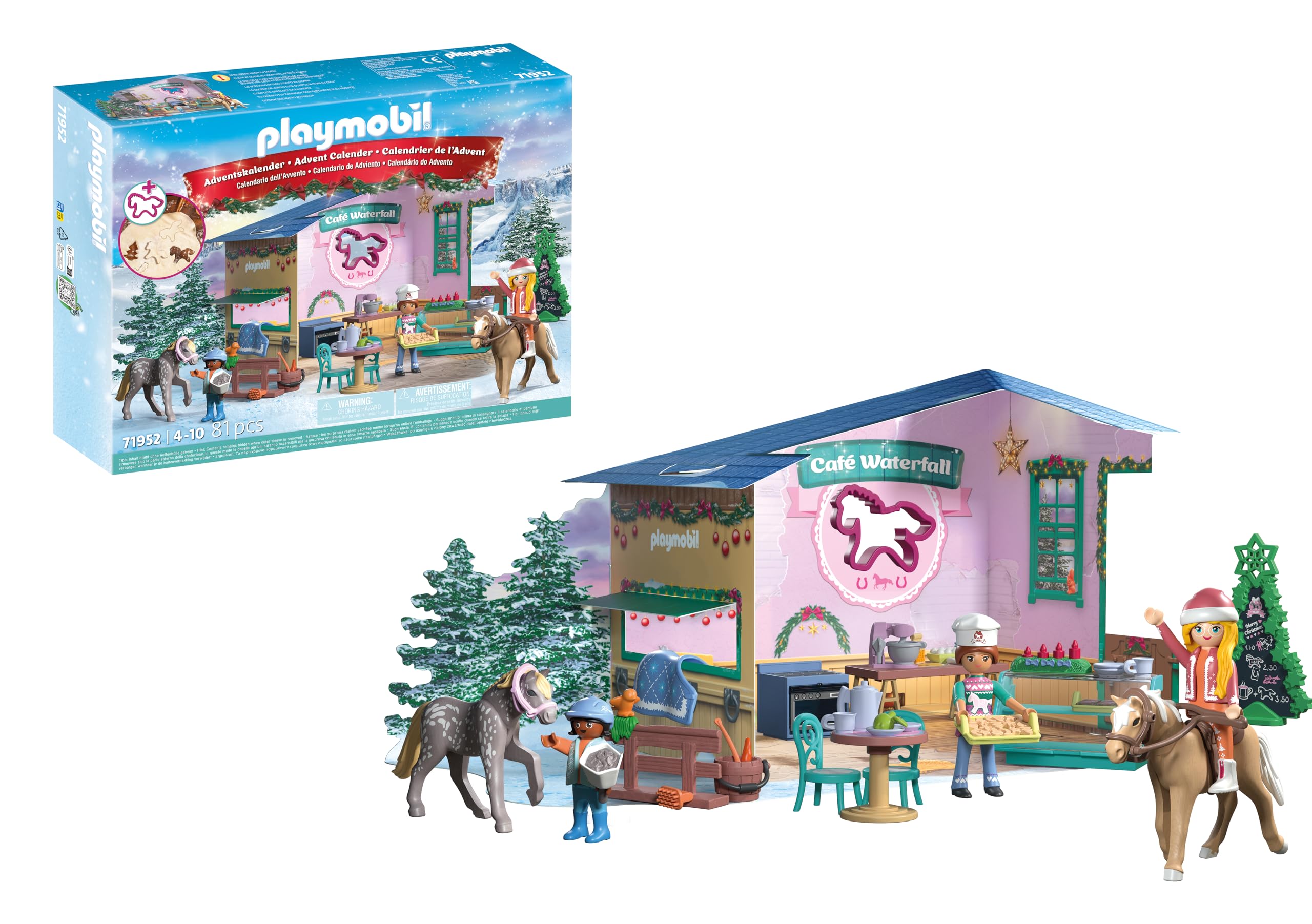 Playmobil Christmas Baking at Riding Café set statuine cavalli