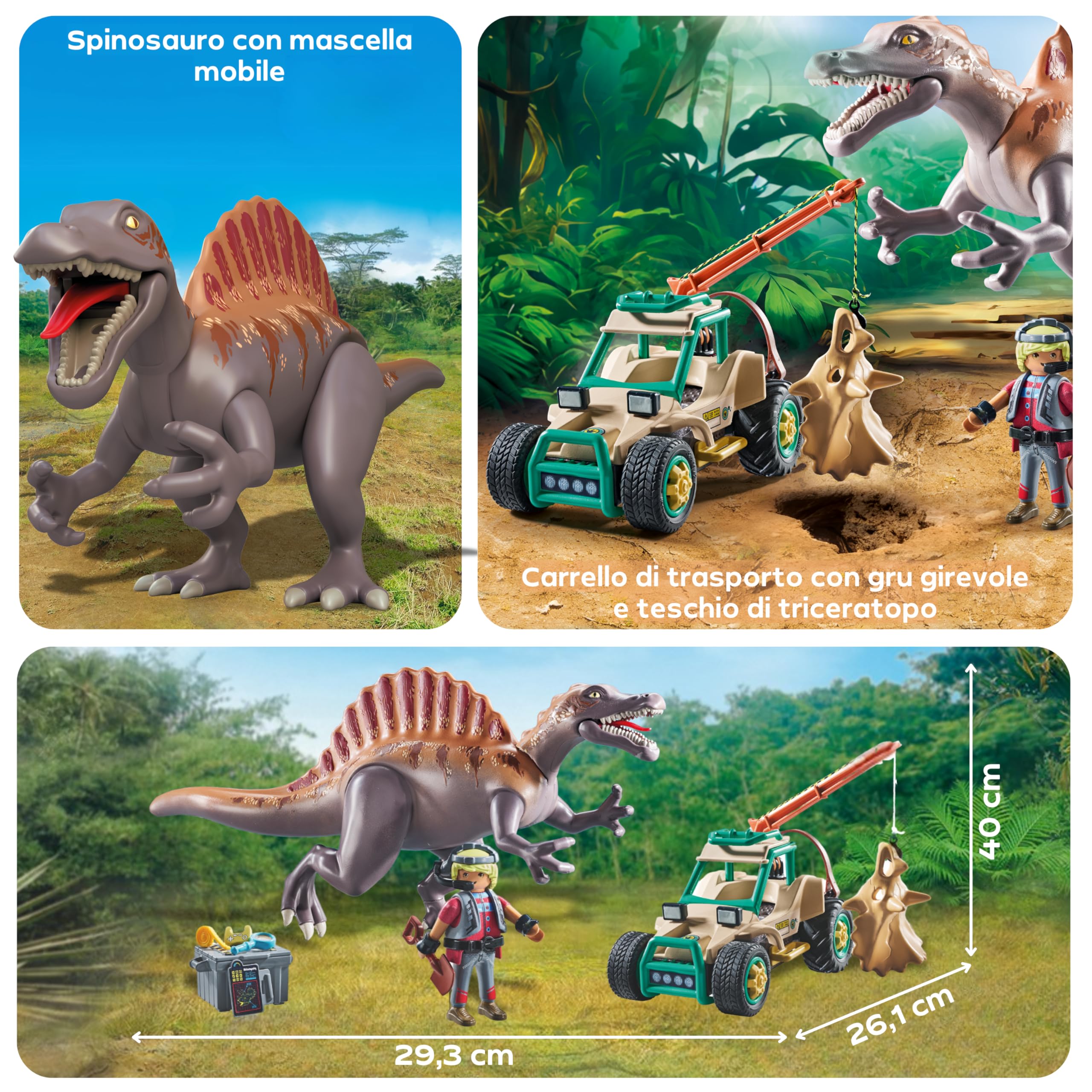 PLAYMOBIL Dinos 71820 playset spinosauro escavazione dinosauri