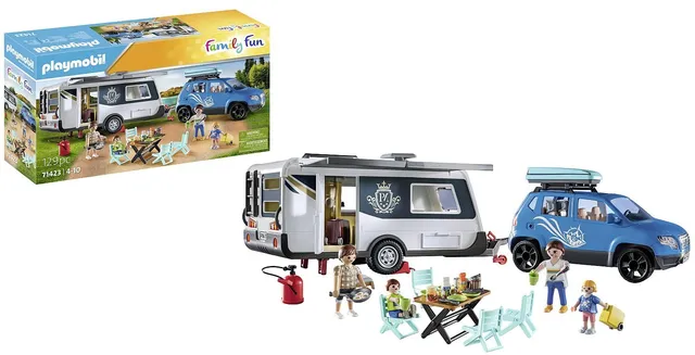 Playmobil Family Fun 71423 Roulotte con Auto Campeggio