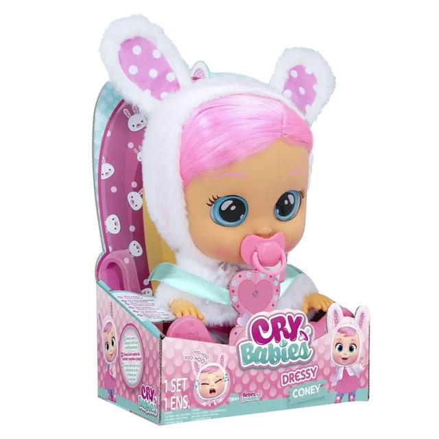 Cry Babies Dressy Coney coniglio bambola interattiva lacrime vere