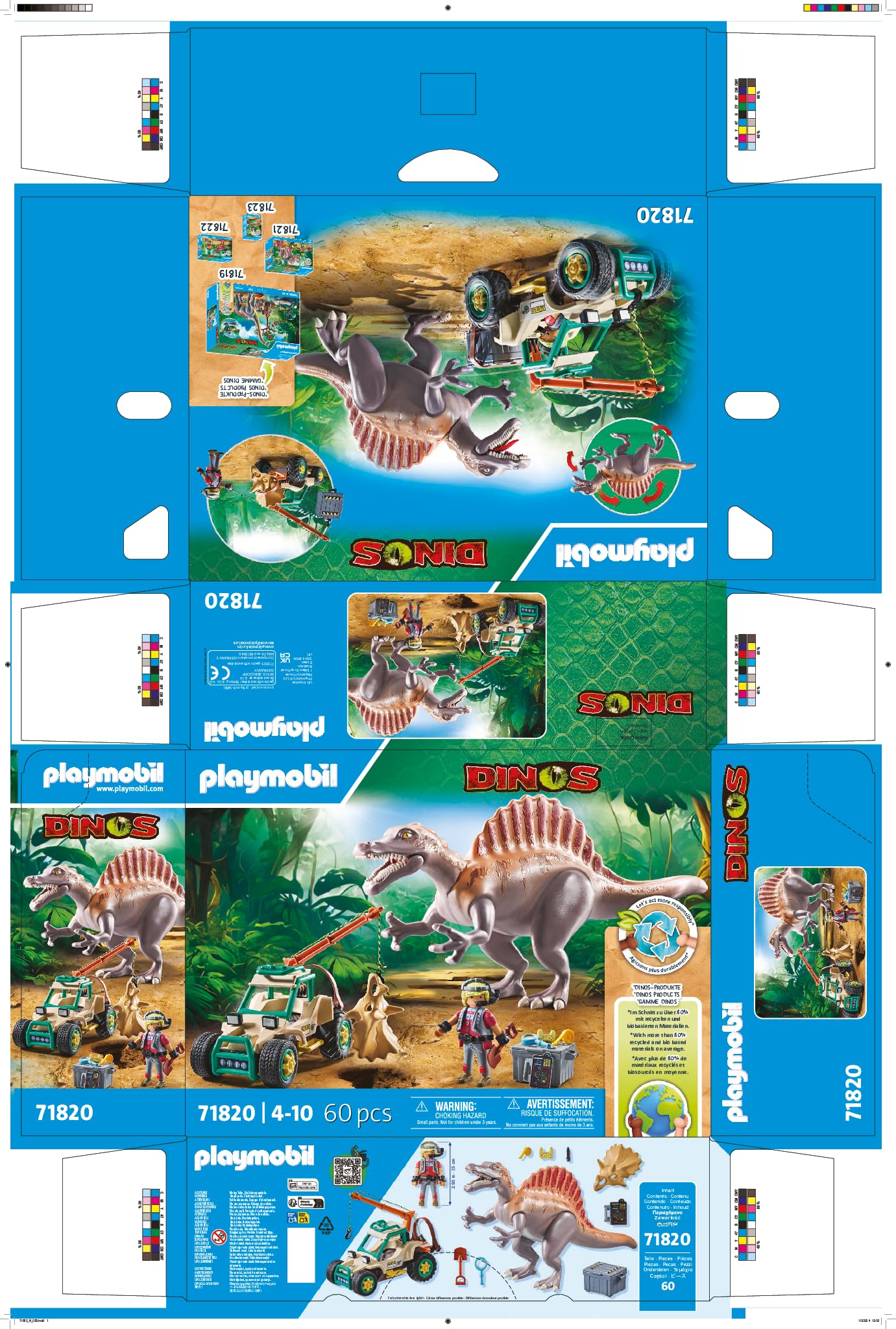 PLAYMOBIL Dinos 71820 playset spinosauro escavazione dinosauri