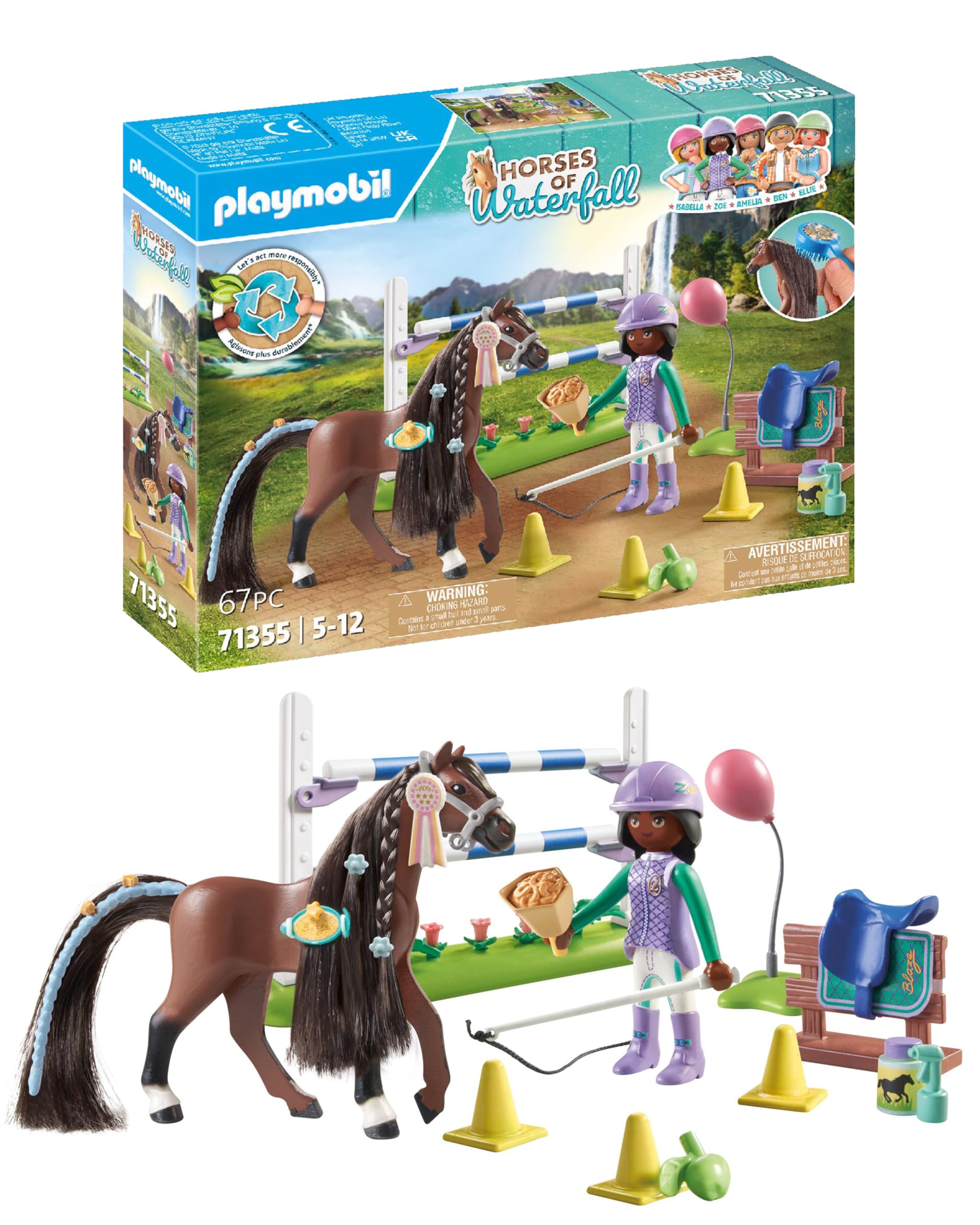 Playmobil Horses of Waterfall 71355 percorso ostacoli torneo Zoe