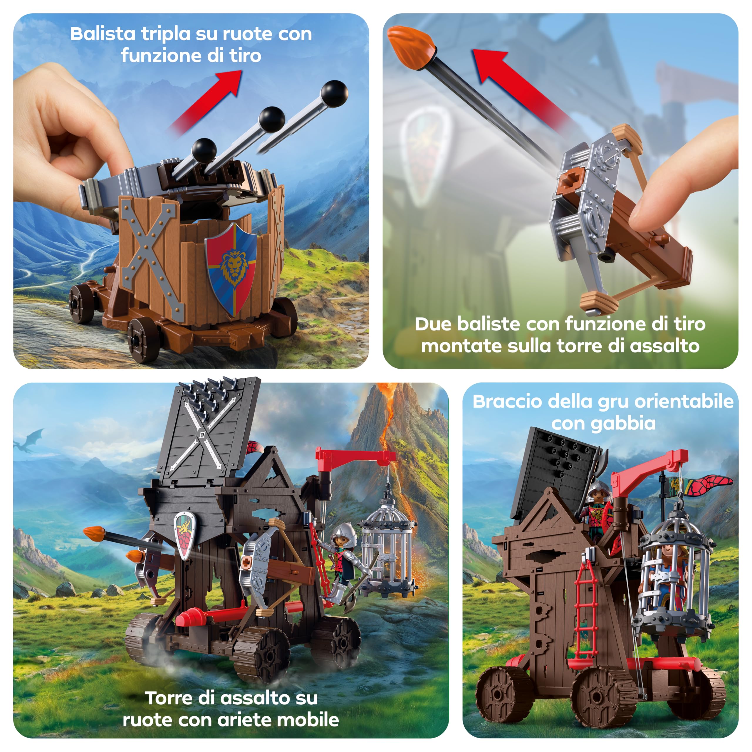 Playmobil Knights Torre d'Assalto 72210 Playset Cavalieri Drago