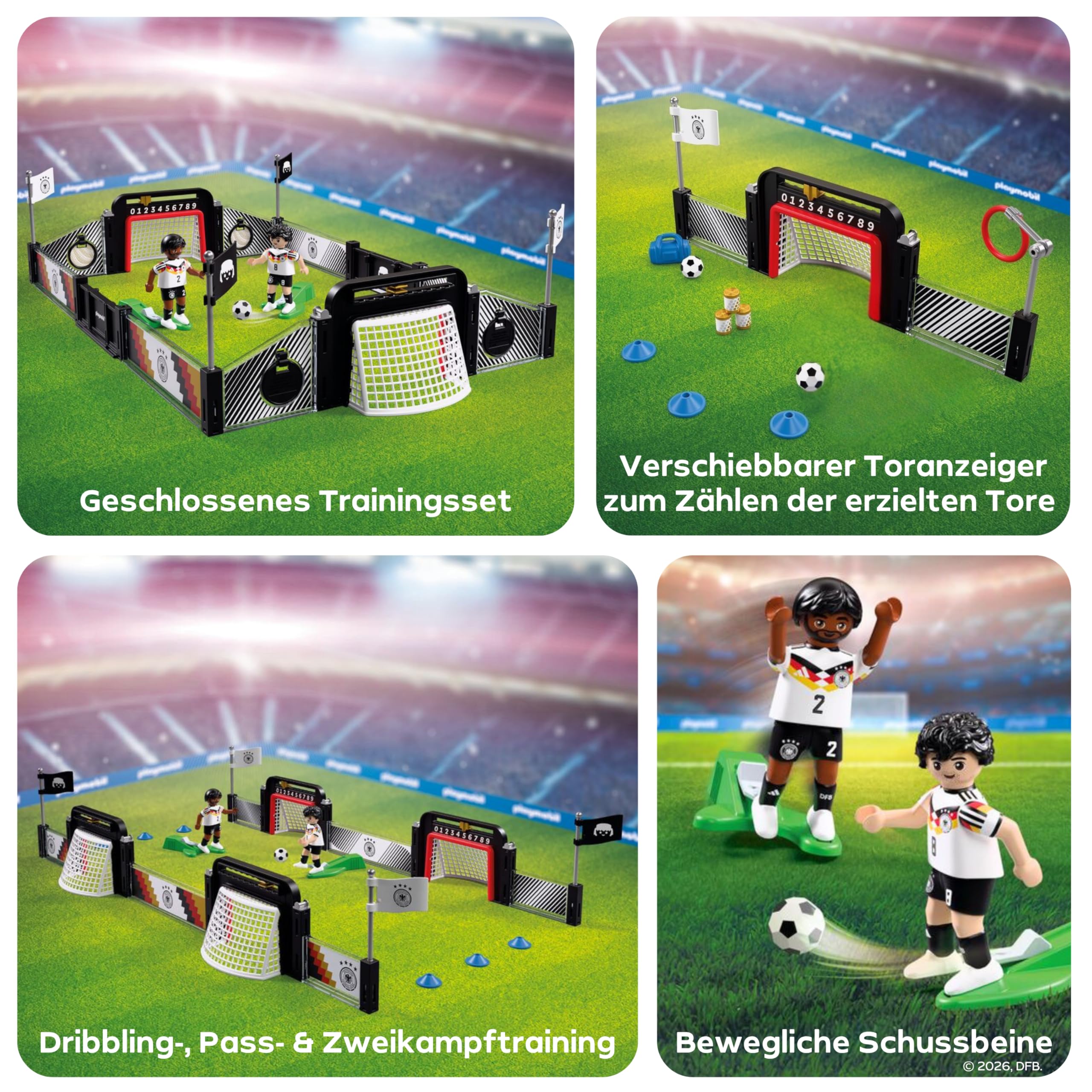 PLAYMOBIL Sports 72254 training set calcio Goretzka Rudiger