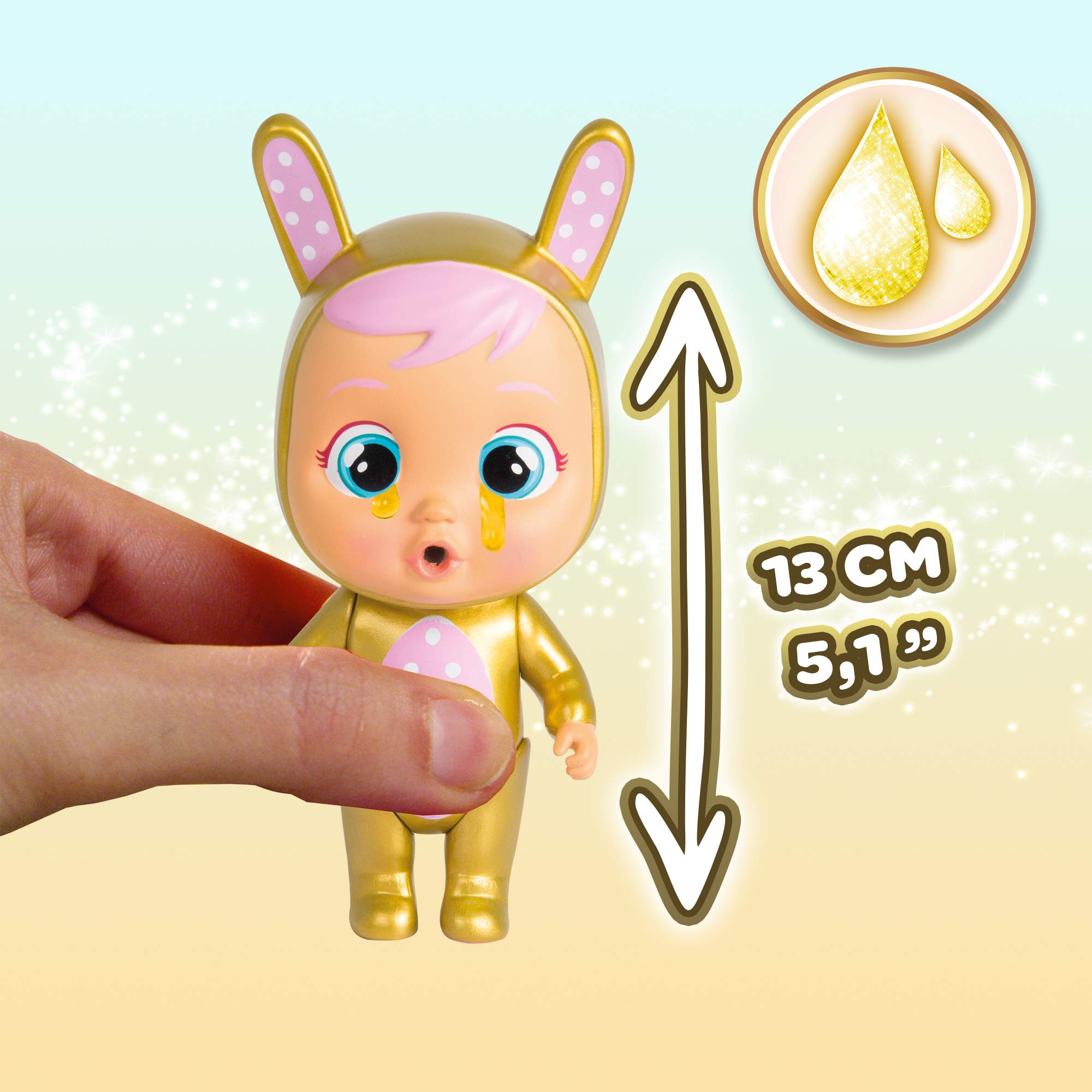 Cry Babies Magic Tears Golden mini bambola casetta oro 13 cm