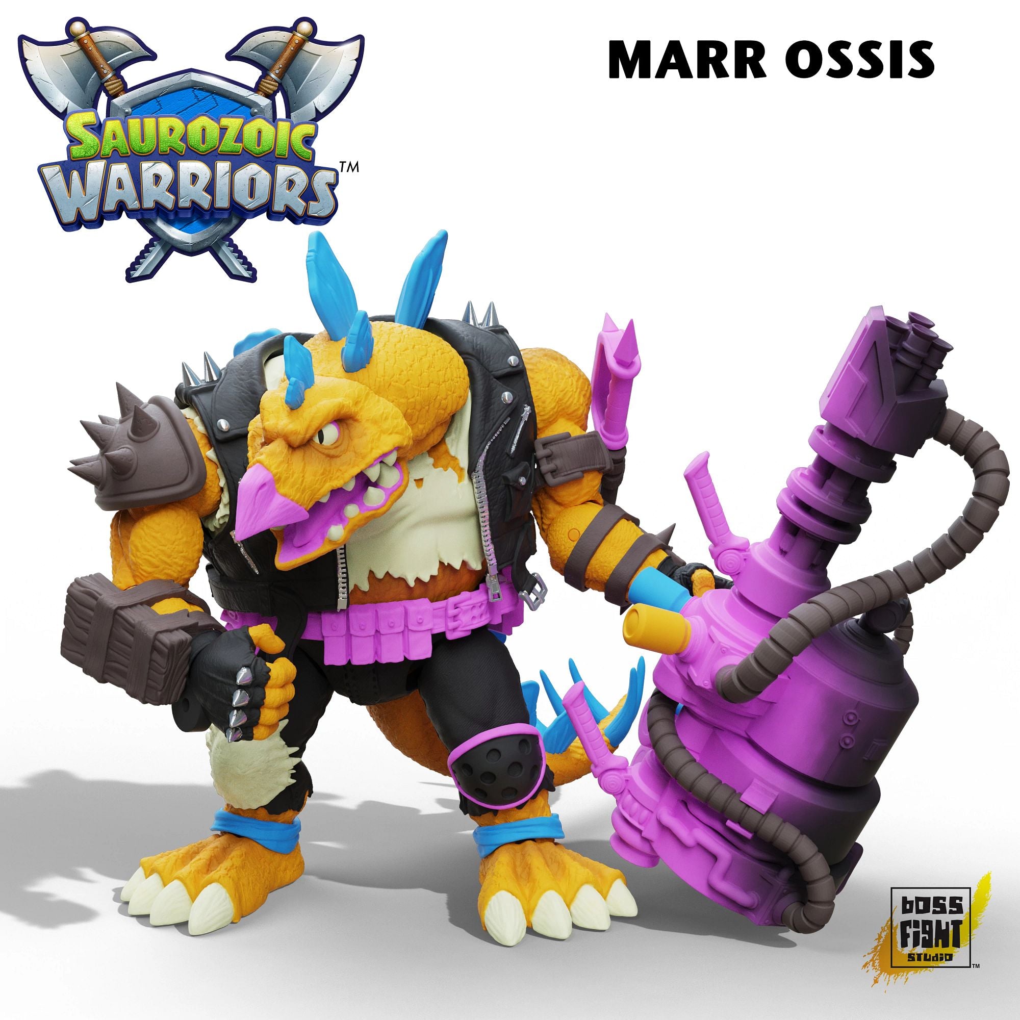 Boss Fight Studio Saurozoic Marr Ossis action figure avventura