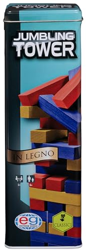 Spin Master Classic Games Jumbling Tower Gioco Torre Legno 48 Pezzi