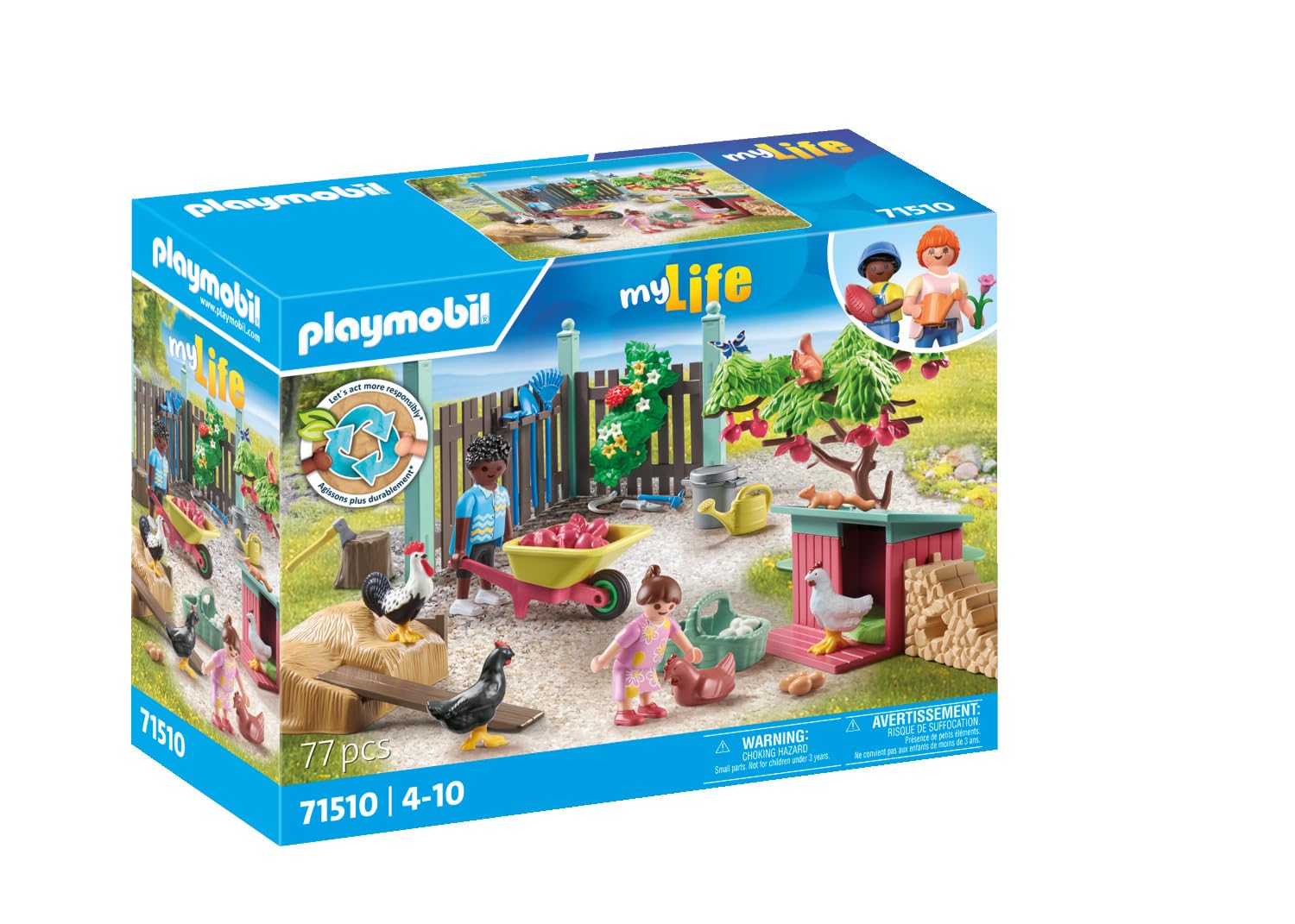 PLAYMOBIL myLife 71510 Allevamento Polli Giocattolo 77 Pezzi