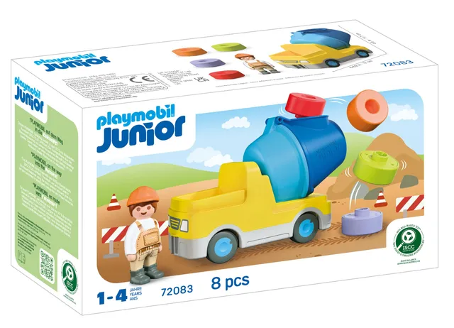 Playmobil Junior 72083 betoniera cantiere da 1 anno