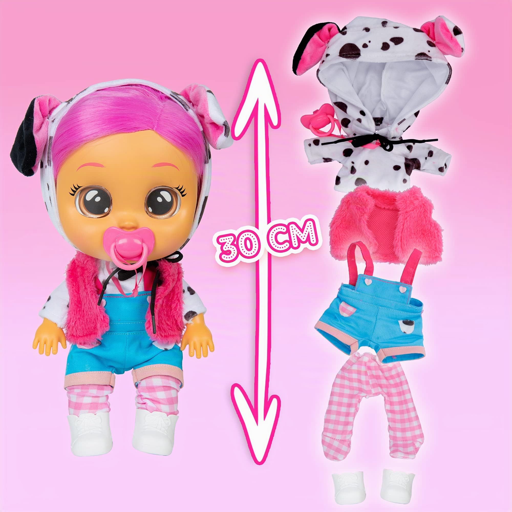 Cry Babies Dressy Dotty dalmata bambola interattiva lacrime vere