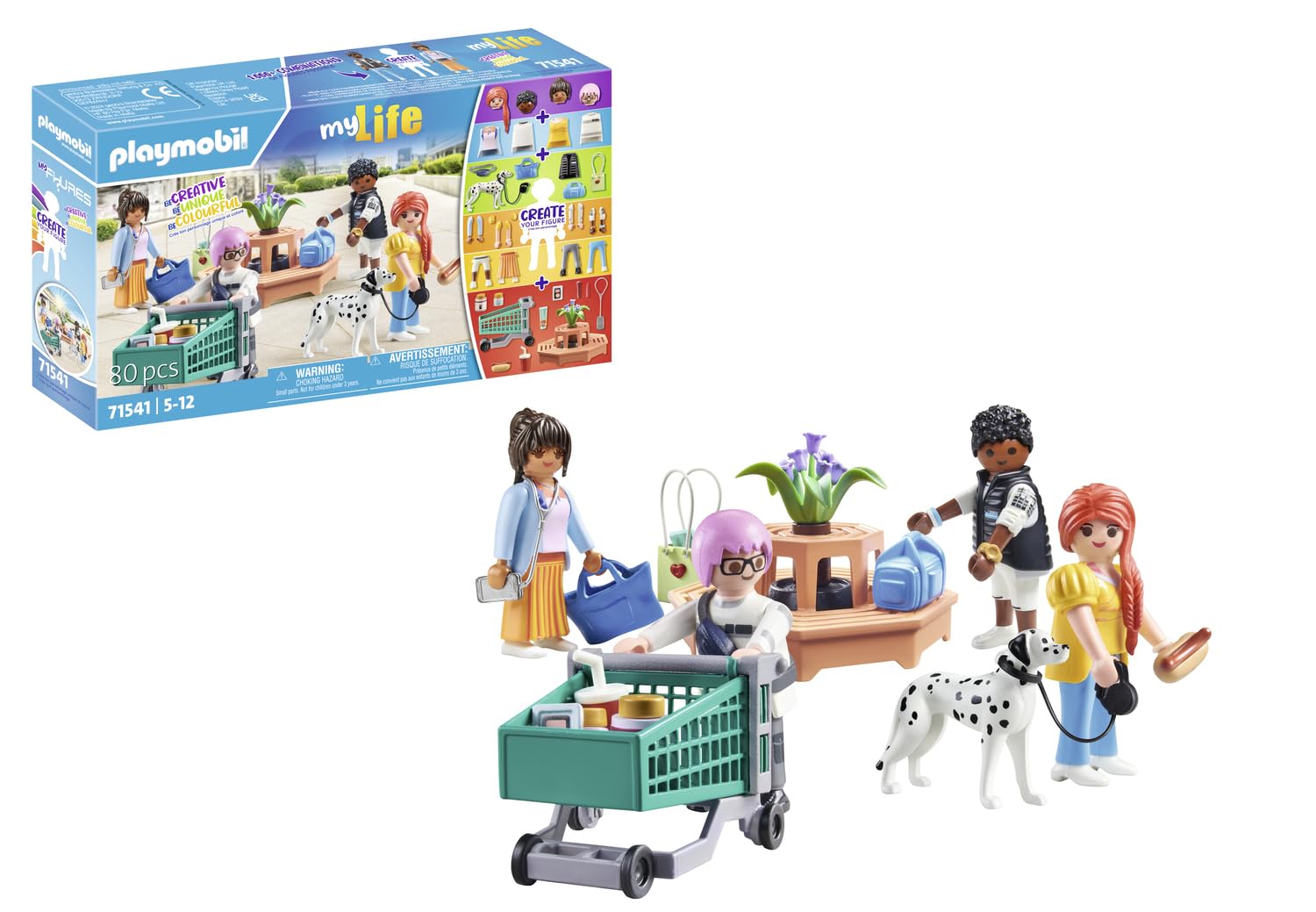 Playmobil myLife 71541 MyFigures Shopping Playset 80 Pezzi