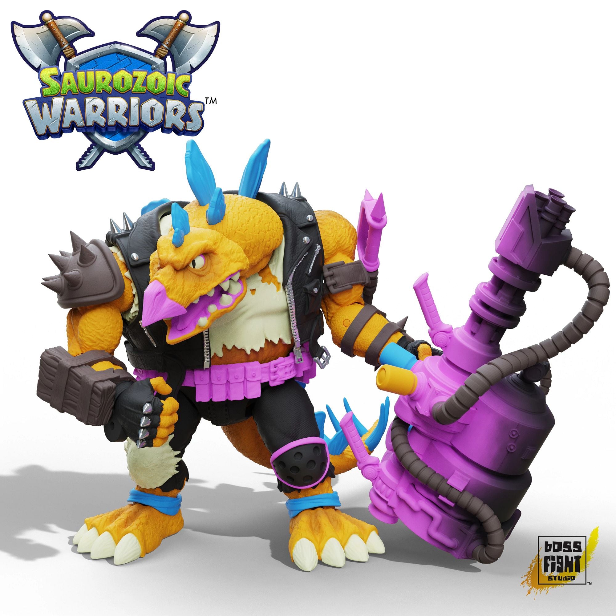 Boss Fight Studio Saurozoic Marr Ossis action figure avventura