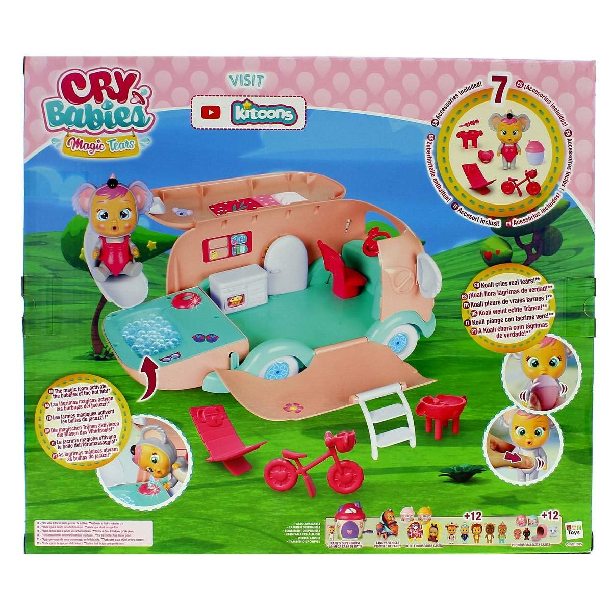 Imc Toys Cry Babies Magic Tears Koali Campervan camper con bambola