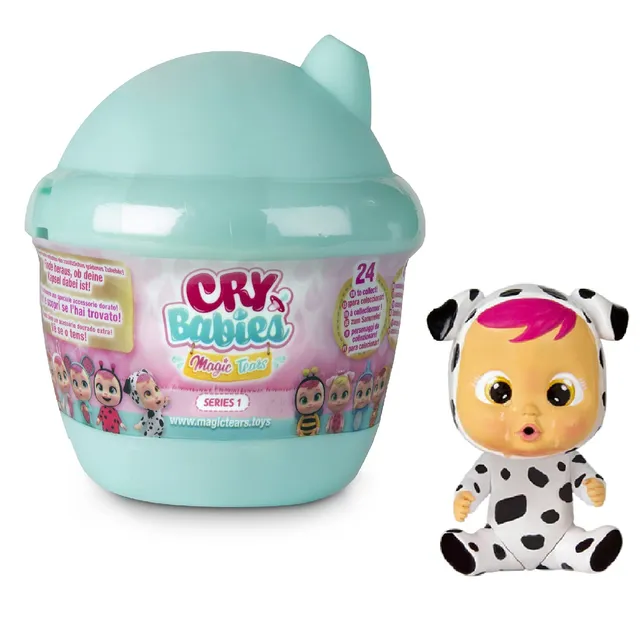 Cry Babies Magic Tears casetta biberon mini bambola 6 accessori