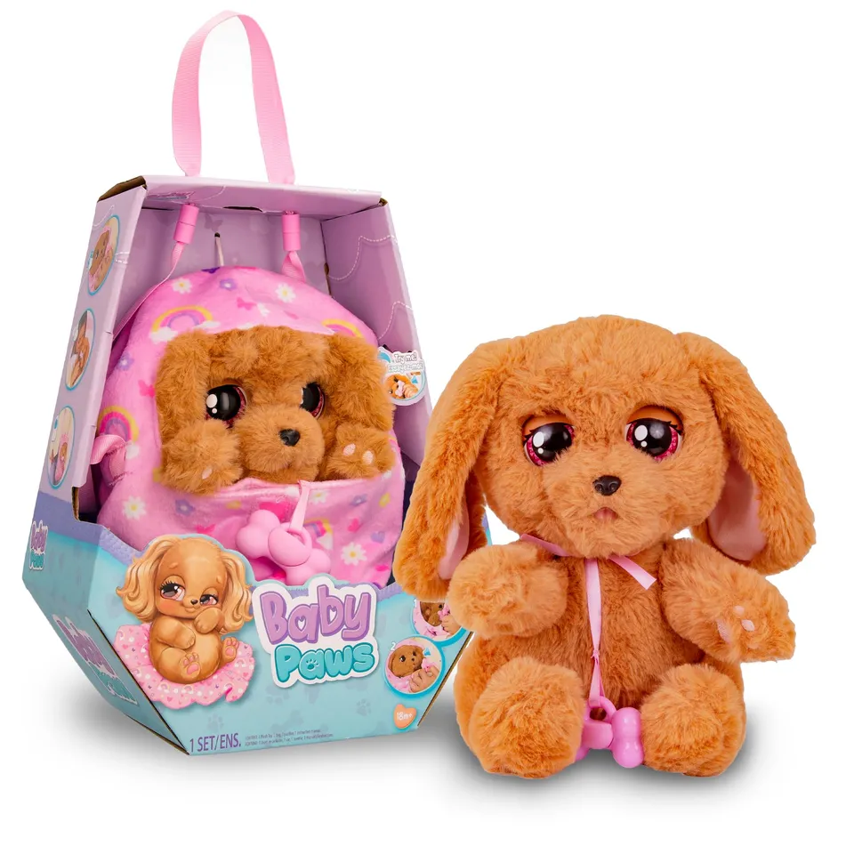 Baby Paws Cocker peluche interattivo con borsetta 3 anni