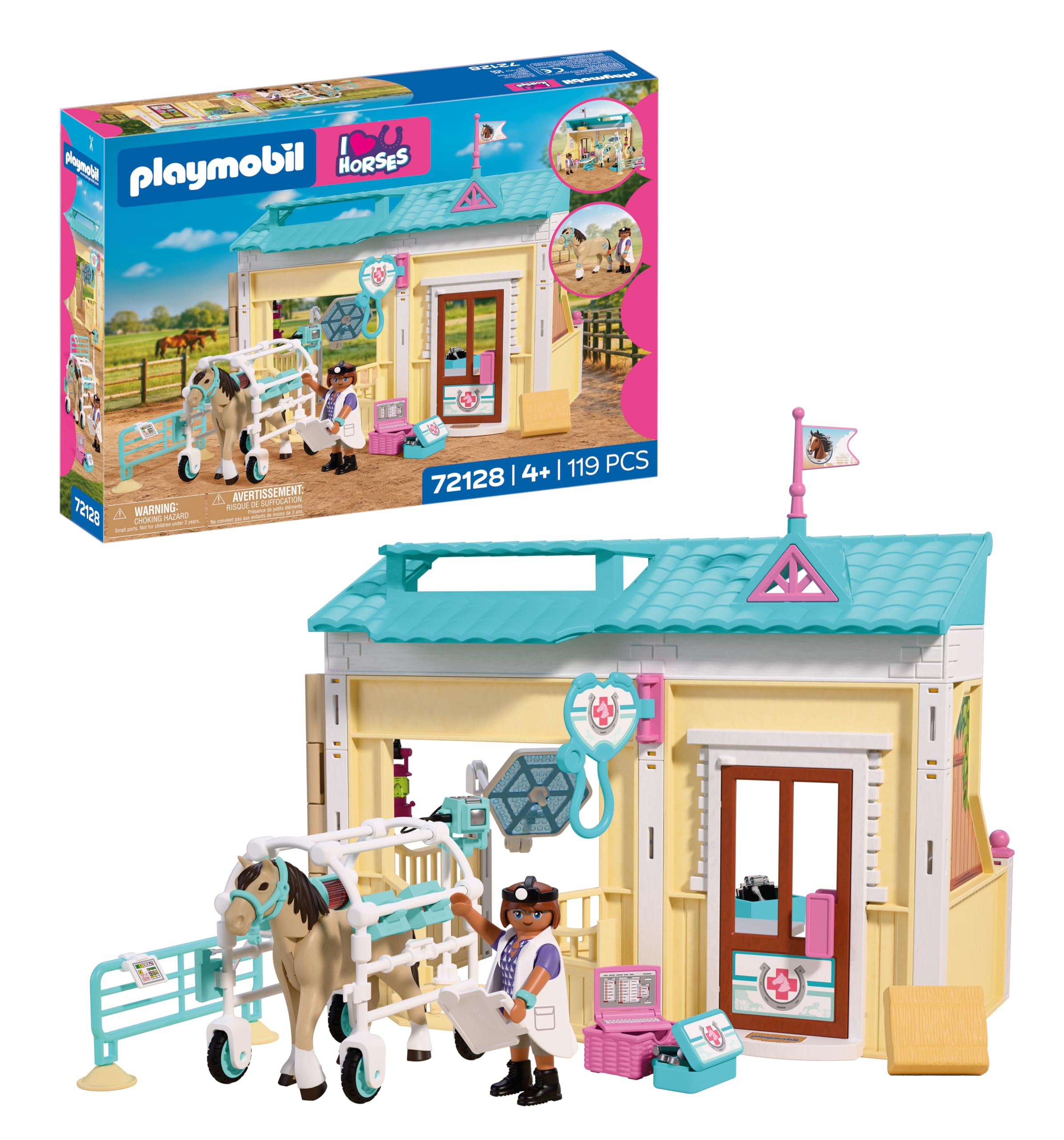 Playmobil I Love Horses 72128 clinica veterinaria con cavallo