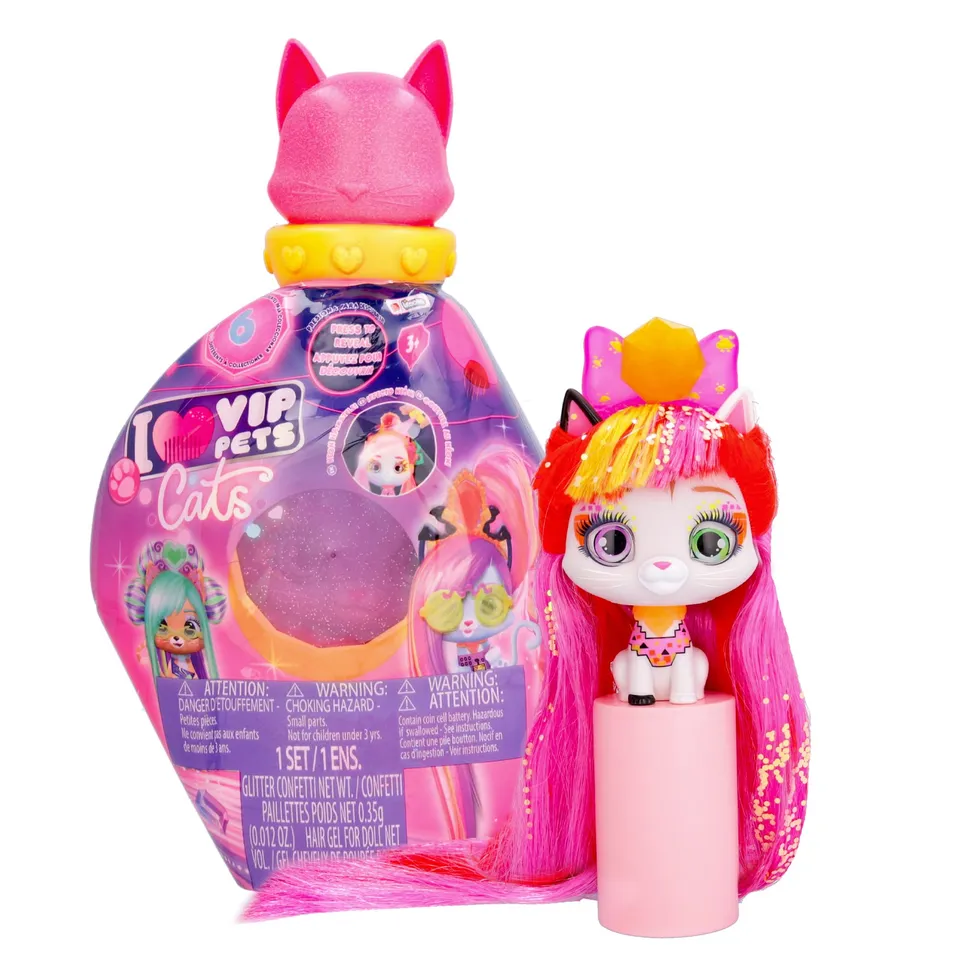 IMC Toys VIP Pets Cats Elektra Bambola Gattino Glow 3+ Anni