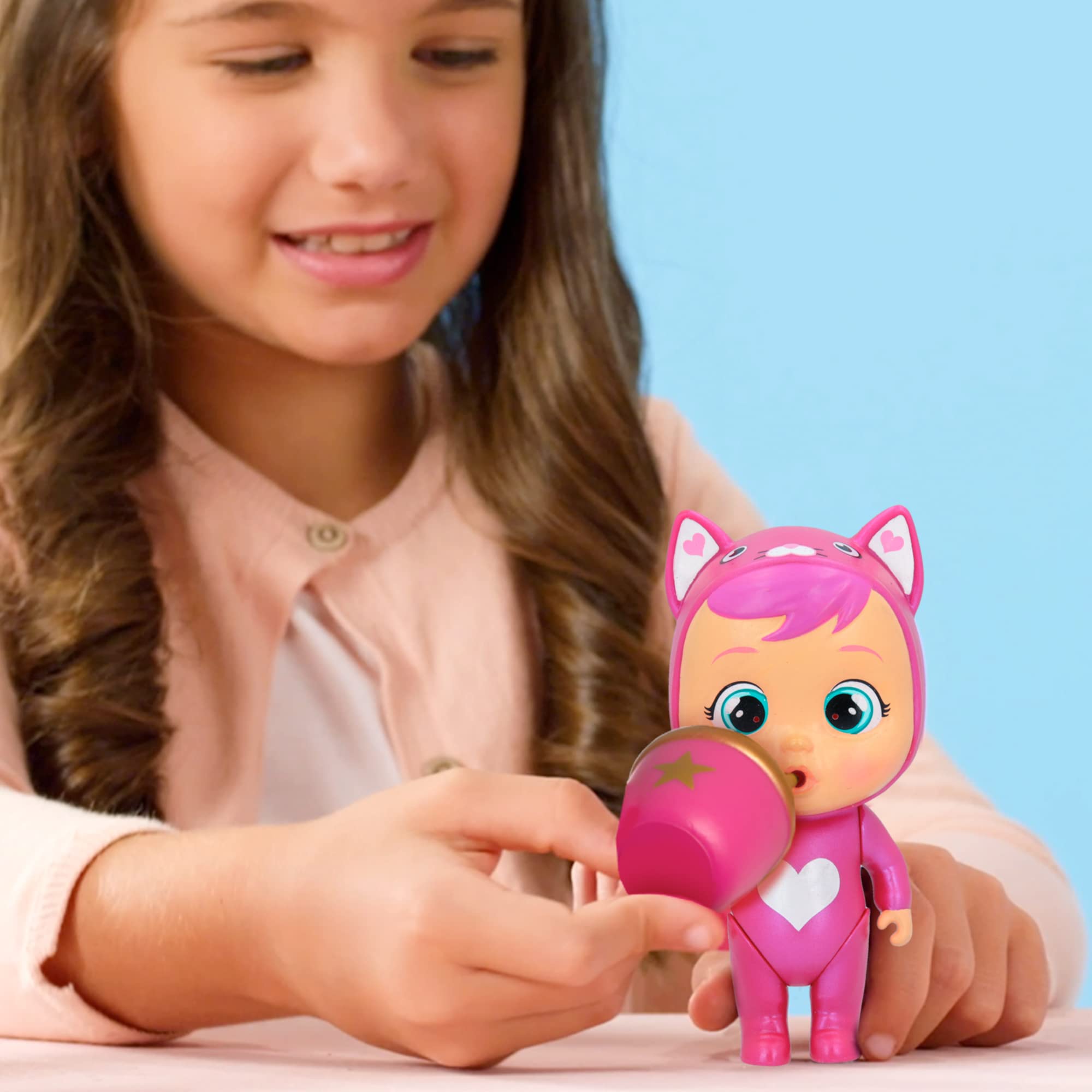 Cry Babies Magic Tears mini bambola rosa lacrime vere