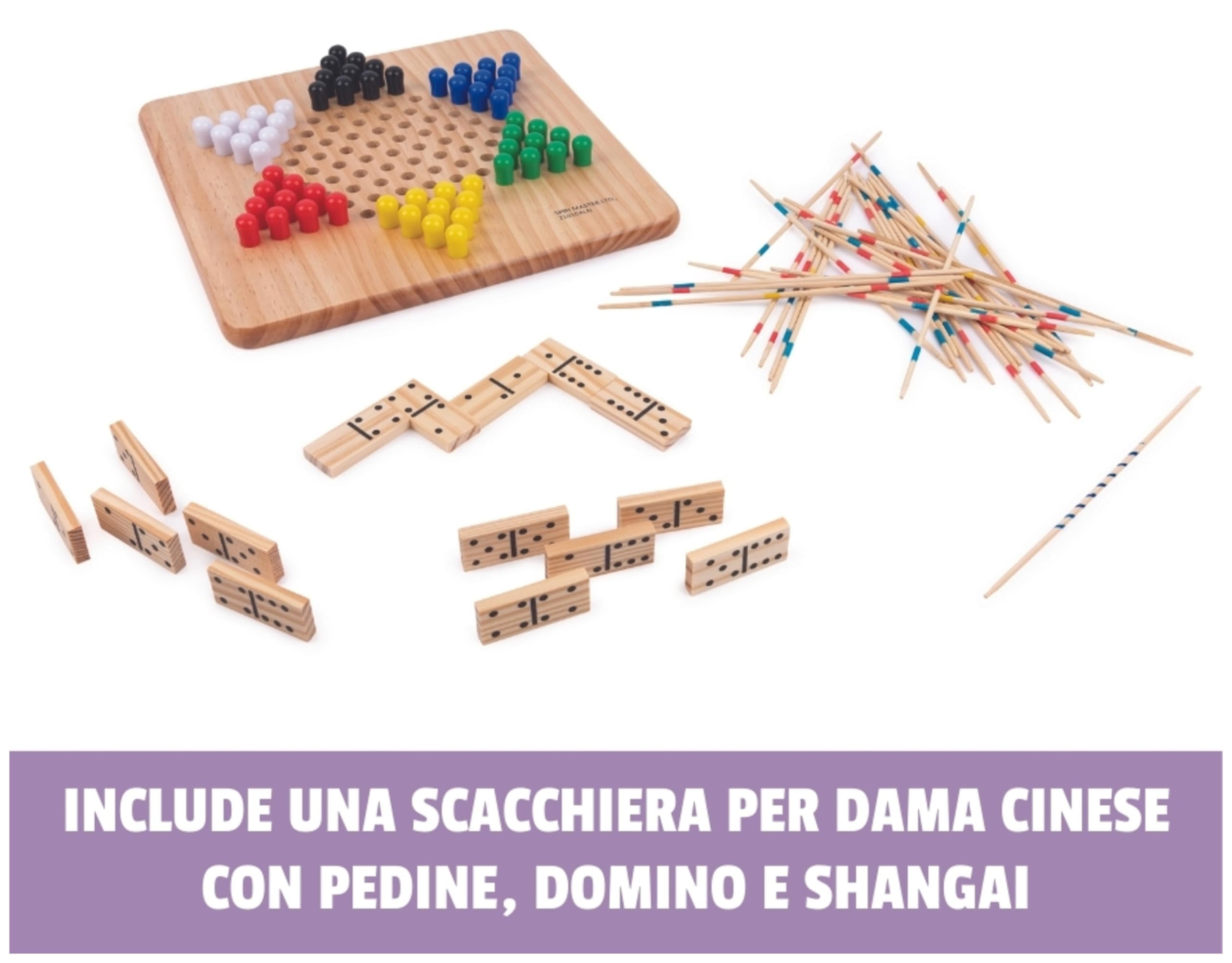 Editrice Giochi Set 6 Giochi Tavolo legno scacchi dama domino