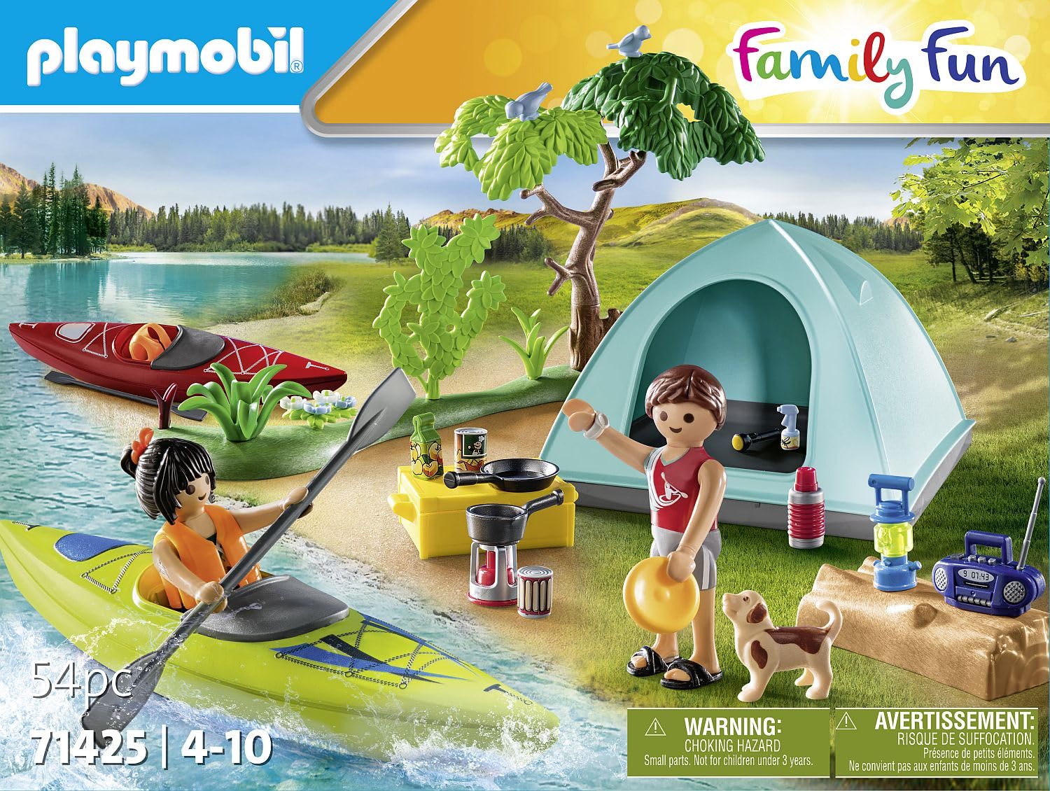PLAYMOBIL My Life 71425 Avventura in Canoa campeggio 54 pezzi