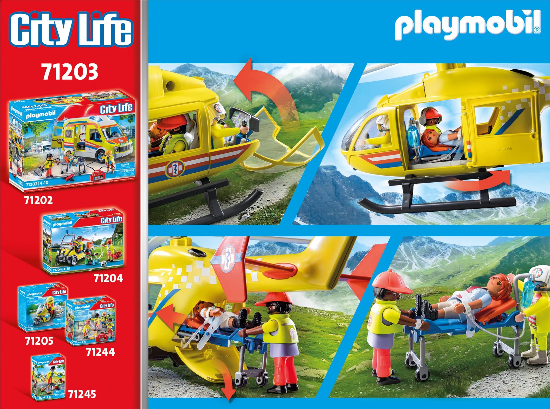 PLAYMOBIL City Life 71203 elicottero soccorso 48 pezzi