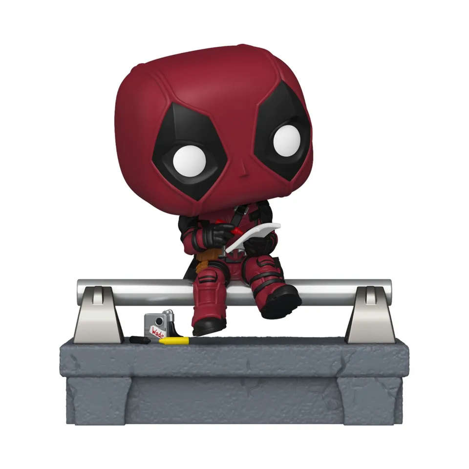 Funko Pop Deluxe Deadpool on Bridge statuetta vinile