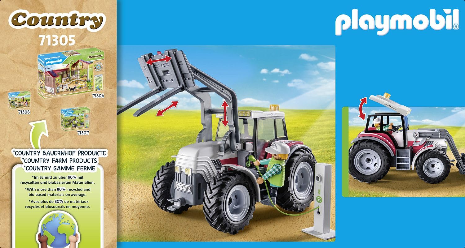 PLAYMOBIL Country 71305 Trattore Grande Giocattolo Elettrico
