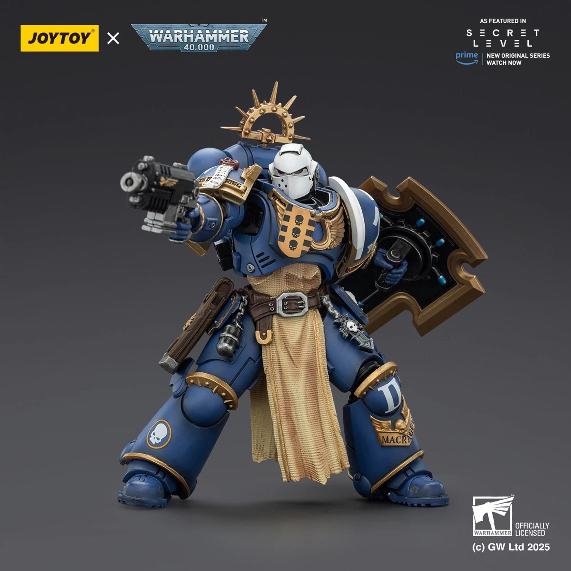 JoyToy Ultramarines Levantus action figure spada scudo 1/18