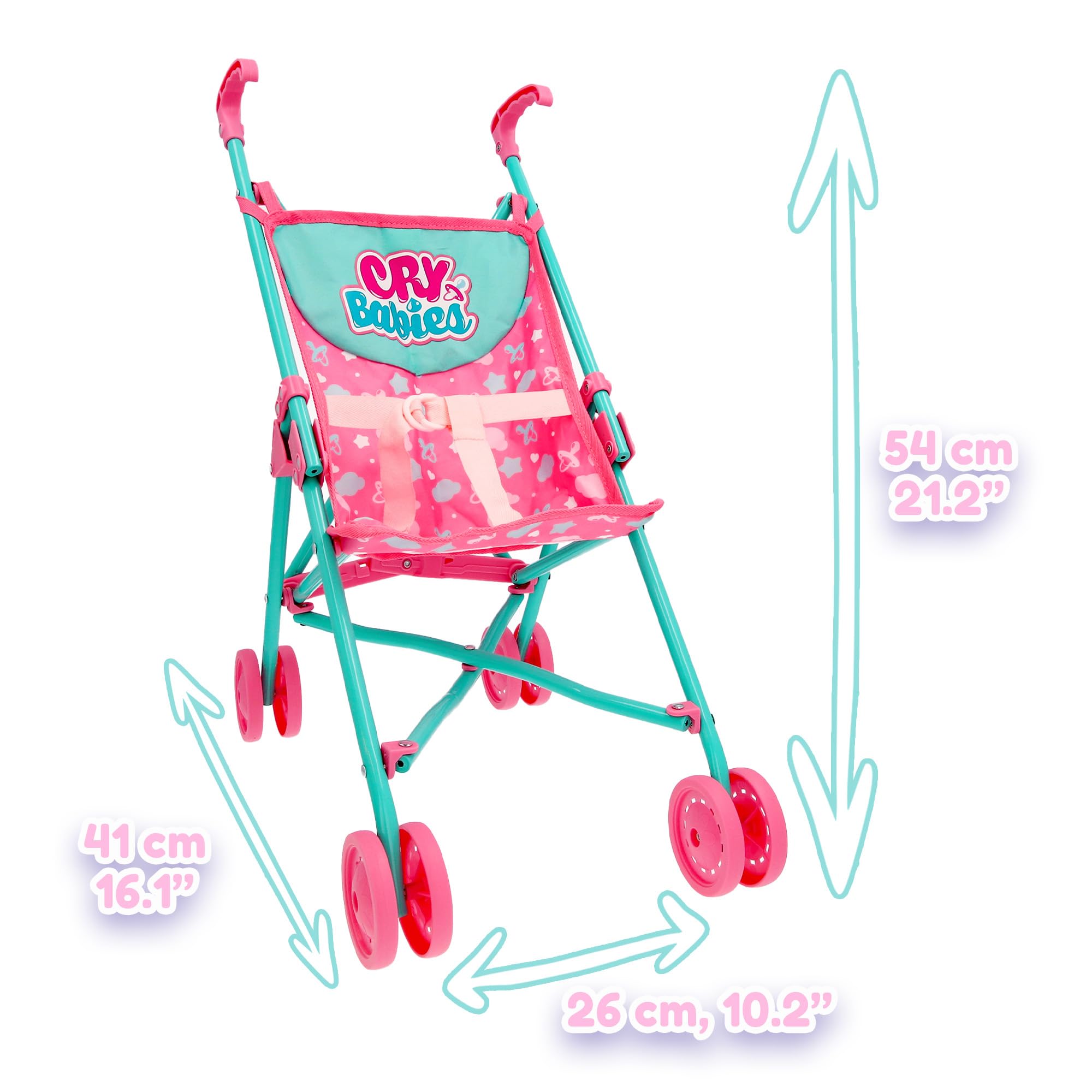 IMC Toys Cry Babies Passeggino Bambole Pieghevole Giocattolo