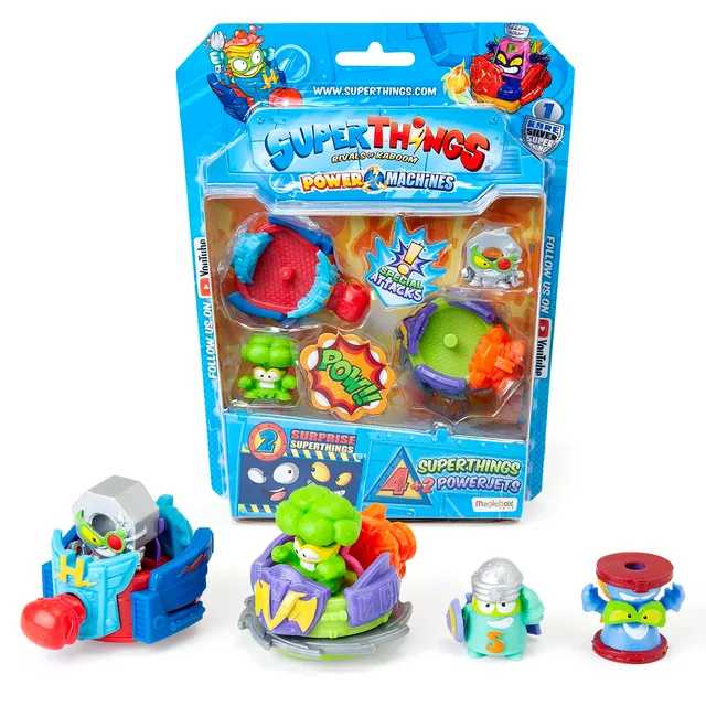 SuperThings Power Machines blister 4 figure e 2 PowerJet argentato