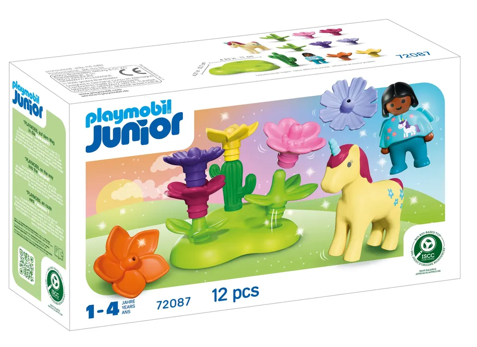 Playmobil Junior Giardino Fate Unicorno 72087 Fiori Impilabili