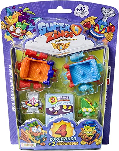 SuperThings Serie 5 Aerowagon Blister 4 Figure Giocattolo