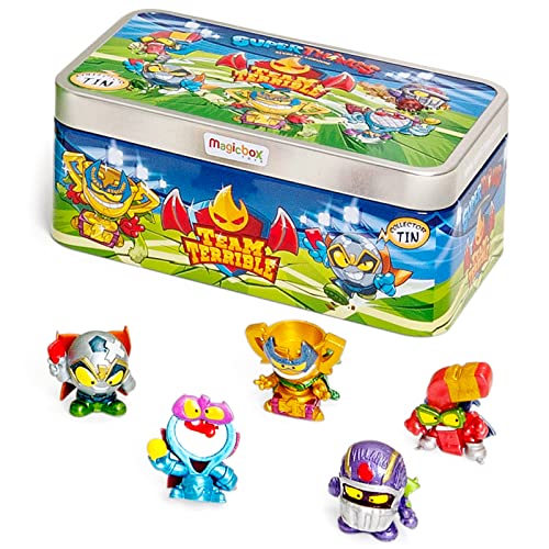 Superthings Scatola metallo Team Terrible 5 figure metallizzate