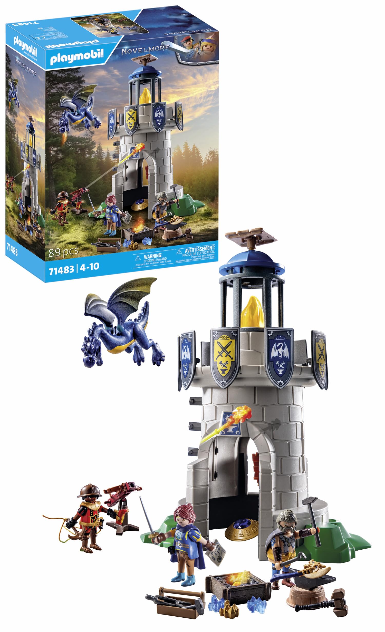 PLAYMOBIL Novelmore 71483 Torre Cavalieri Giocattolo con Drago