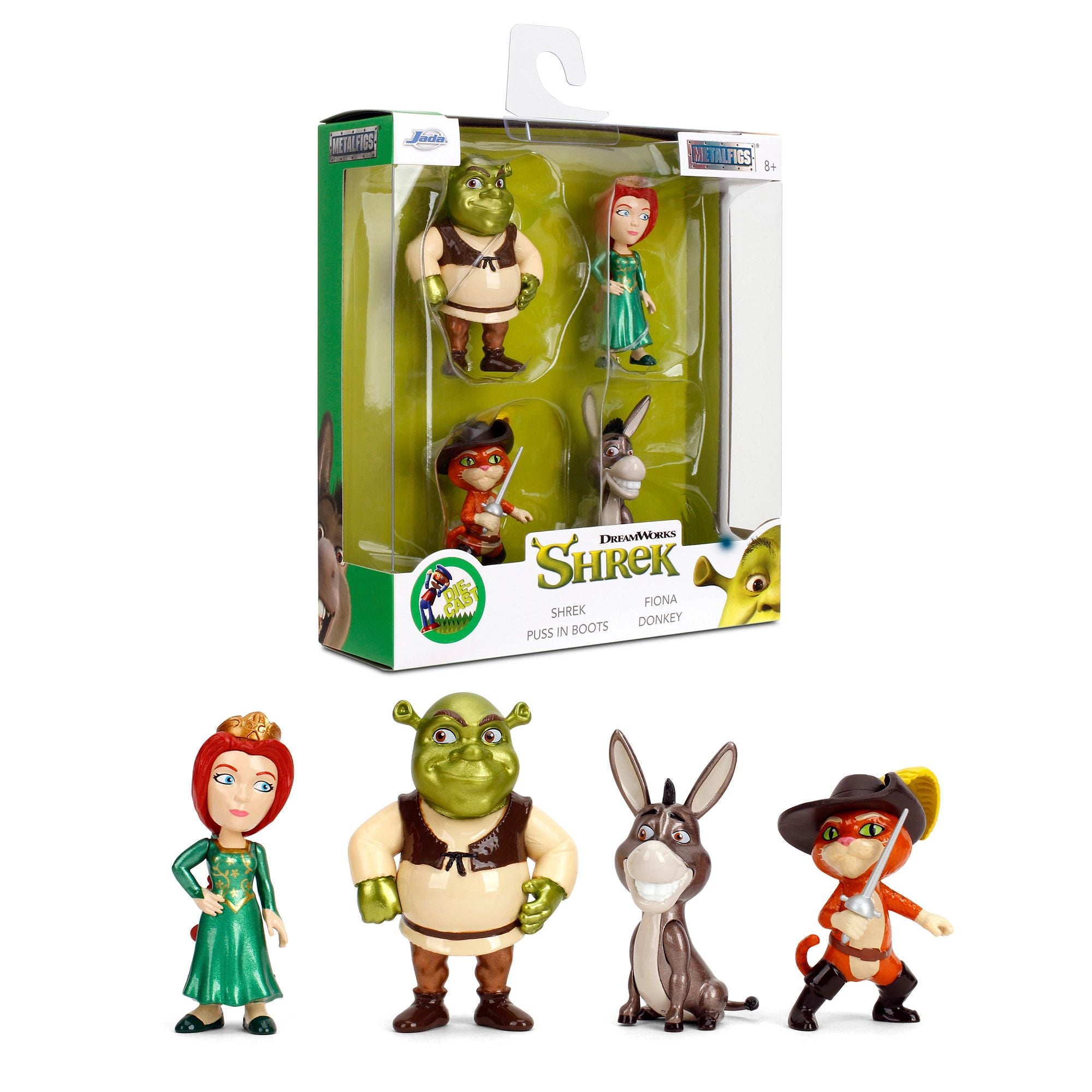 Jada Shrek Metalfigs Wave 1 mini figure 6 cm 4 pack