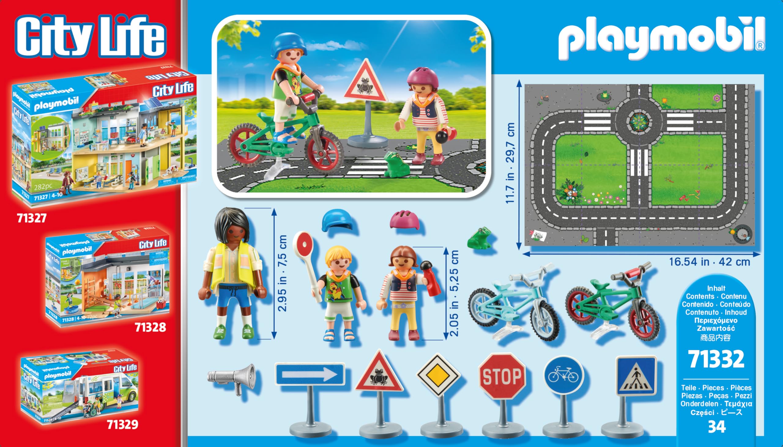 Playmobil City Life 71332 Educazione Stradale Bici 34 Pezzi