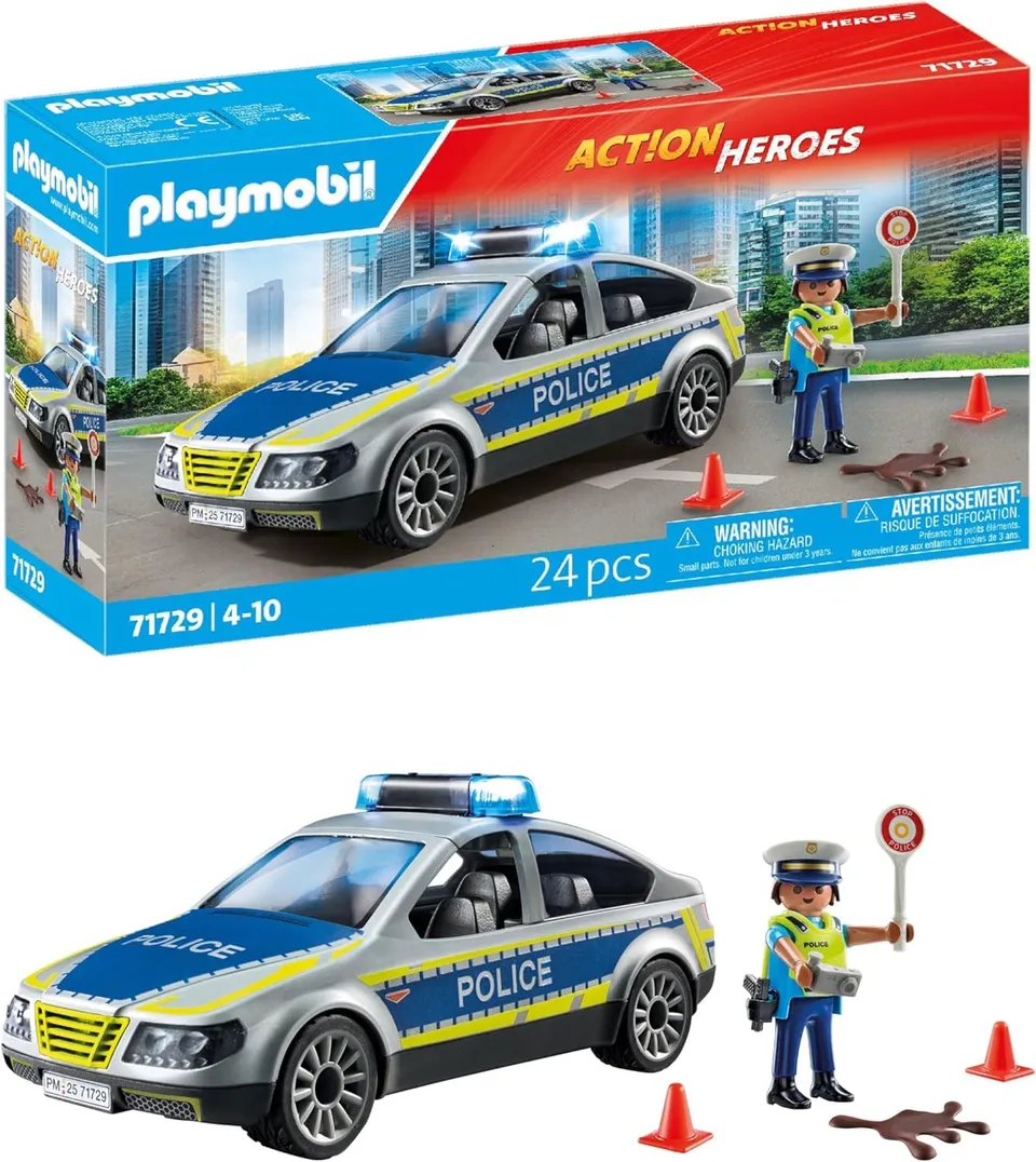 PLAYMOBIL Heroes 71729 Auto Pattuglia Polizia con Luci e Suoni
