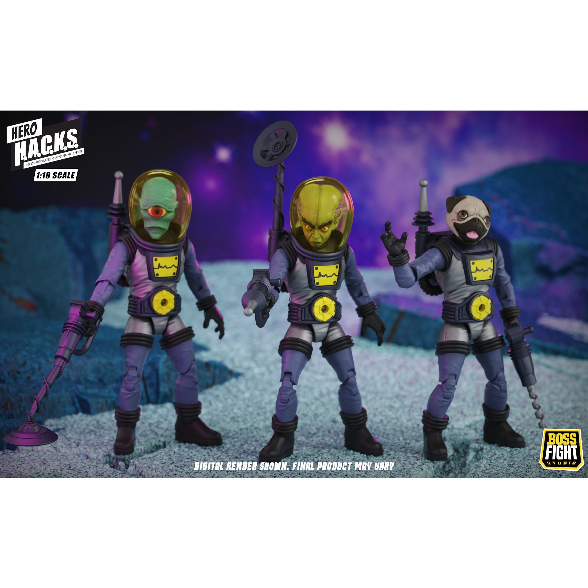 Boss Fight Hero Hacks Zarko action figure 4 pollici