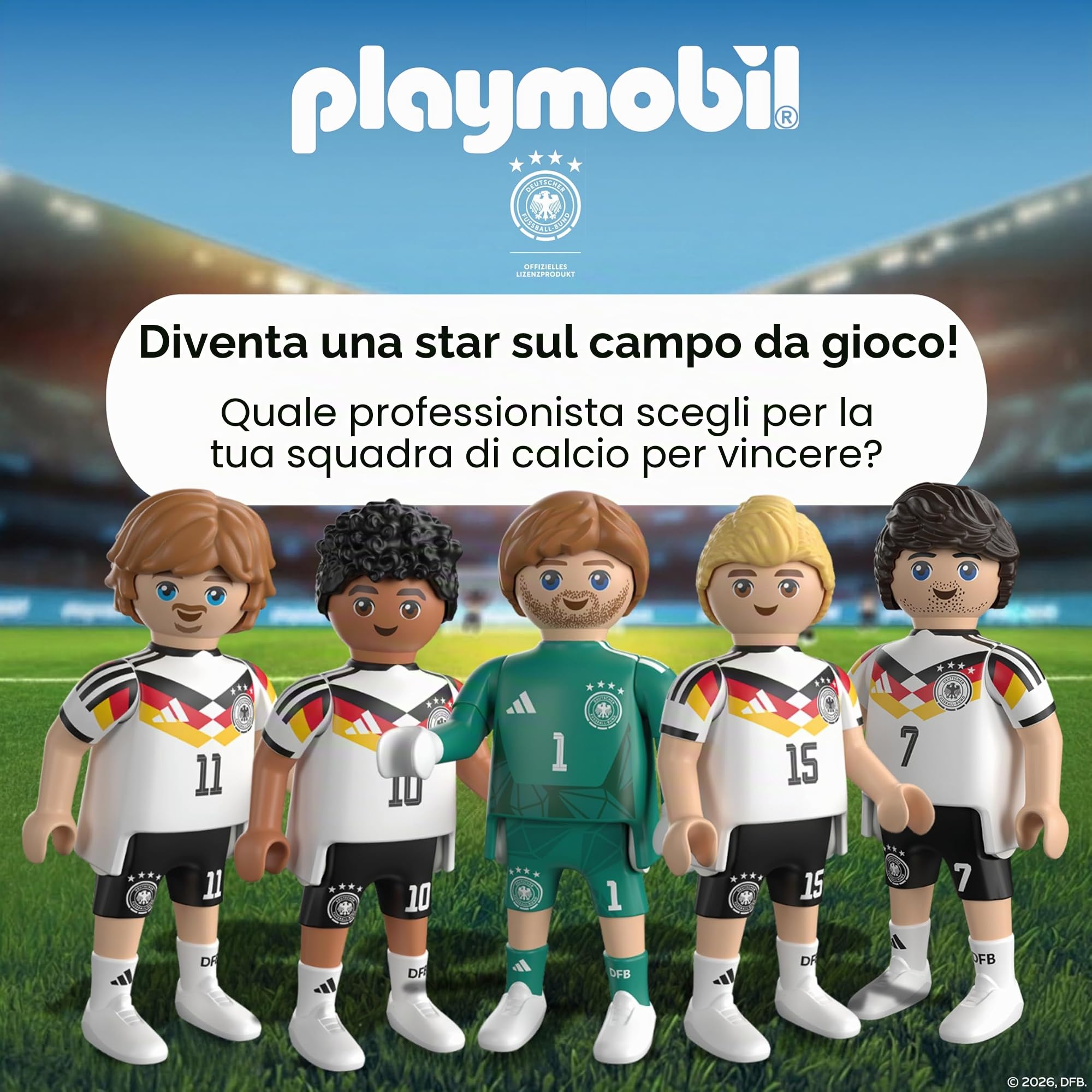 PLAYMOBIL Sports 72254 training set calcio Goretzka Rudiger