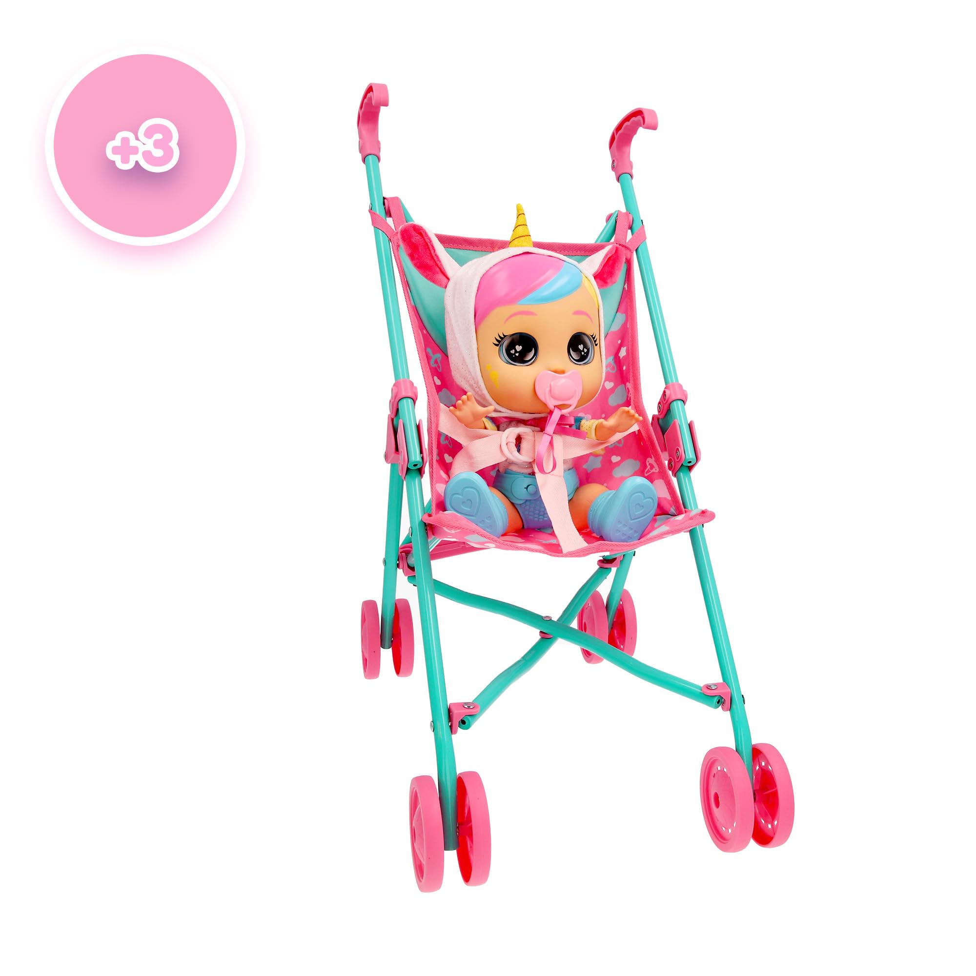 IMC Toys Cry Babies Passeggino Bambole Pieghevole Giocattolo