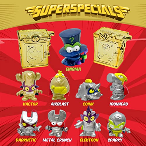 SUPERTHINGS Serie 1 Scatola Latta Gold con 9 Personaggi